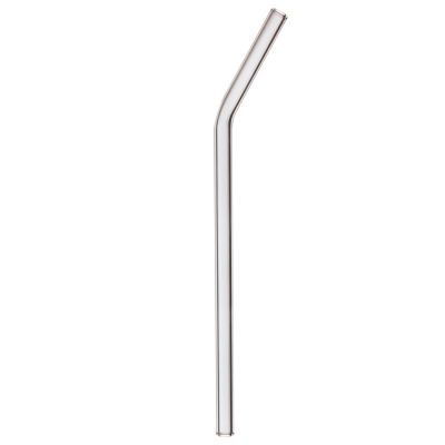 4 Reusable Glass Straws, bent, 23 cm long